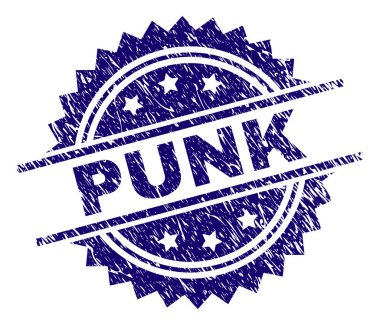 Dokulu Punk damga mühür çizik