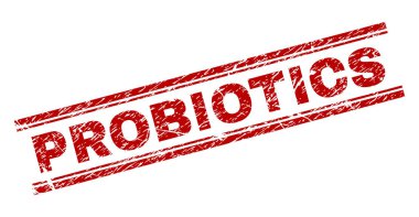 Grunge Probiyotikler damga mühür dokulu