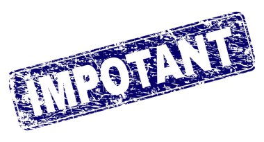 Yuvarlatılmış dikdörtgen damga grunge mühim çerçeveli