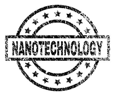 Grunge nanoteknoloji damga mühür dokulu