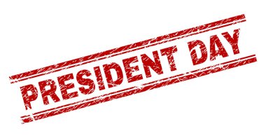 Grunge Başkan gün damga mühür dokulu