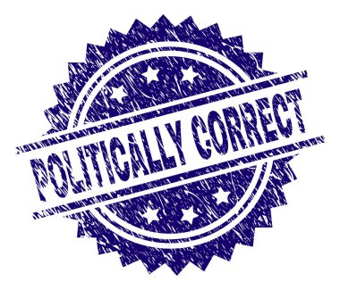 Dokulu politik olarak doğru damga mühür çizik
