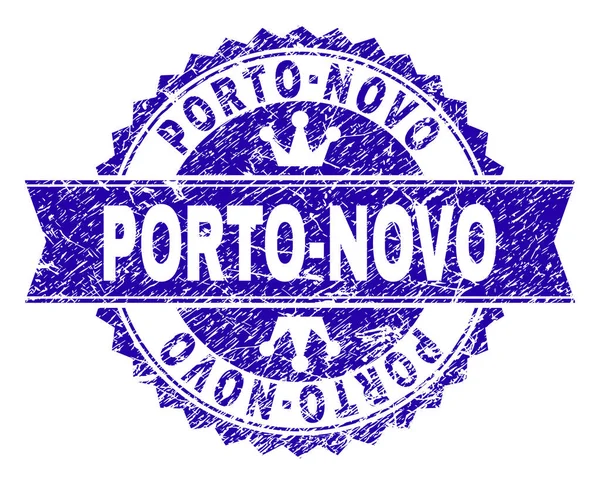 Grunge Porto-Novo damga mühür kurdele ile dokulu