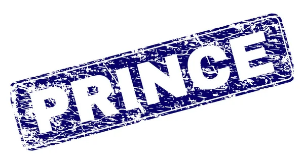 Grunge PRINCE Timbre rectangulaire arrondi encadré — Image vectorielle