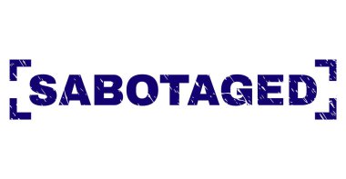 Bozulmuş etiketi mühür aşınmış etkisi ile yazdırma. Metin etiketi köşeleri yerleştirilir. Mavi vektör kauçuk baskı Sabotaged retro doku ile.