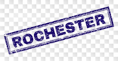 Grunge Rochester dikdörtgen damgası