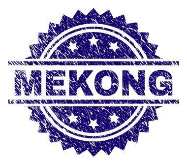 Dokulu Mekong damga mühür çizik