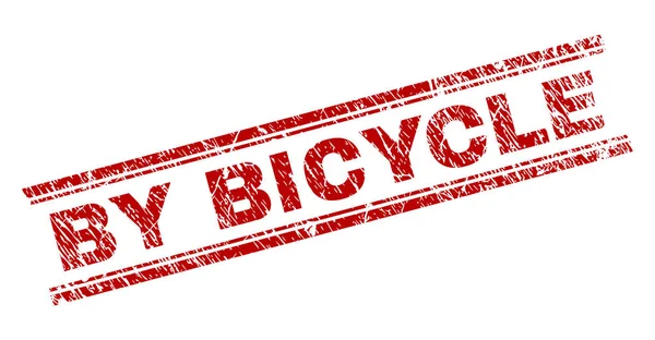Gekrast geweven door fiets stempel-zegel — Stockvector