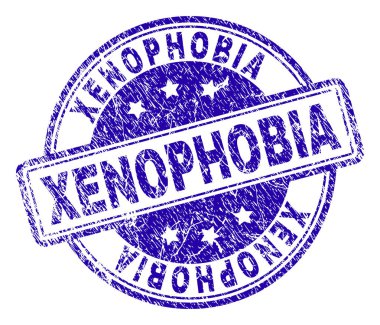 Grunge yabancı düşmanlığı damga mühür dokulu