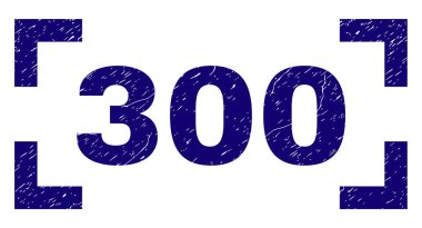 Grunge köşeleri içinde 300 damga mühür dokulu