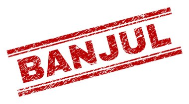 Grunge Banjul damga mühür dokulu