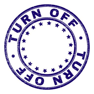 Dokulu yuvarlak damga mühür kapat çizik