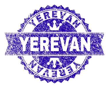 Grunge Yerevan damga mühür kurdele ile dokulu