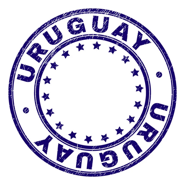 Porysowany teksturowanej urugwajskiej rundy plombie — Wektor stockowy