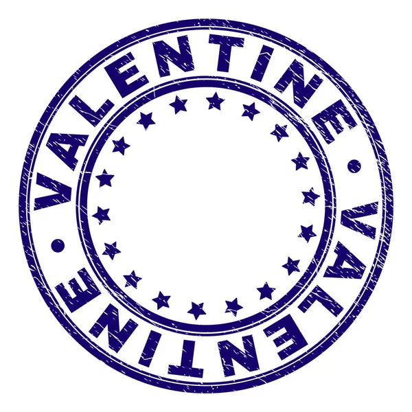 Grunge getextureerde Valentine ronde stempel-zegel — Stockvector