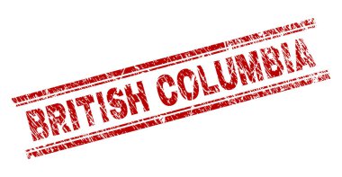 Grunge British Columbia damga mühür dokulu