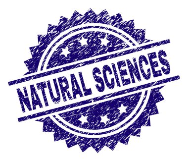 Grunge dokulu doğa bilimleri damga mühür