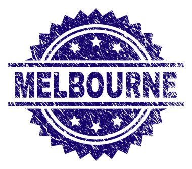 Dokulu Melbourne damga mühür çizik
