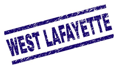 Dokulu West Lafayette damga mühür çizik