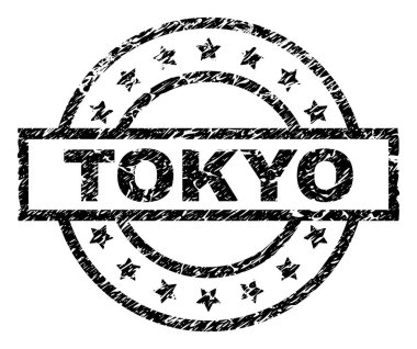 Grunge Tokyo damga mühür dokulu