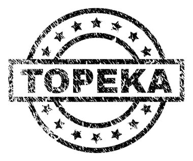 Grunge Topeka damga mühür dokulu