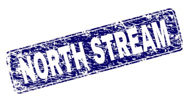 Yuvarlatılmış dikdörtgen damga grunge Kuzey akışı çerçeveli