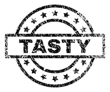 Dokulu lezzetli damga mühür çizik