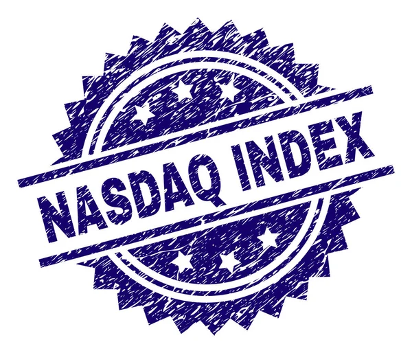 Sello de sello NASDAQ INDEX con textura rayada — Vector de stock