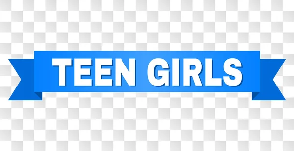 Blue Stripe with TEEN GIRLS Text — Stock Vector