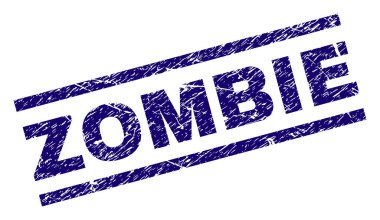 Dokulu zombi damga mühür çizik