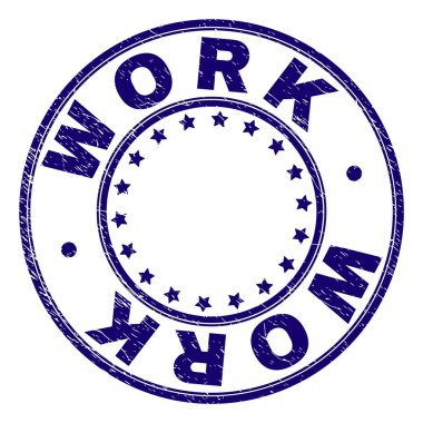 Grunge iş damga mühür yuvarlak dokulu