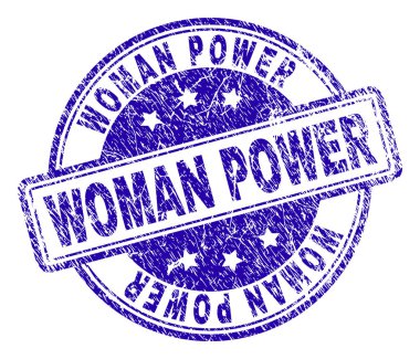 Dokulu kadın güç damga mühür çizik