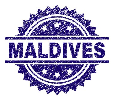 Dokulu Maldivler damga mühür çizik