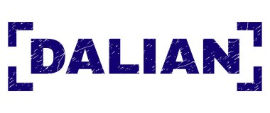 Dokulu Dalian damga mühür köşeleri içinde çizik