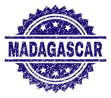 Dokulu Madagaskar damga mühür çizik