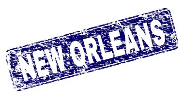 Yuvarlatılmış dikdörtgen damga çizilmiş New Orleans çerçeveli