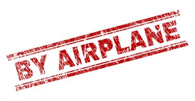 Uçak damga mühür tarafından dokulu çizik