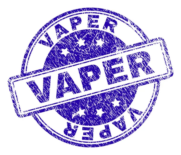 Vaper damga mühür grunge dokulu — Stok Vektör