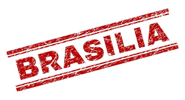 Sigillo francobollo BRASILIA strutturato graffiato — Vettoriale Stock