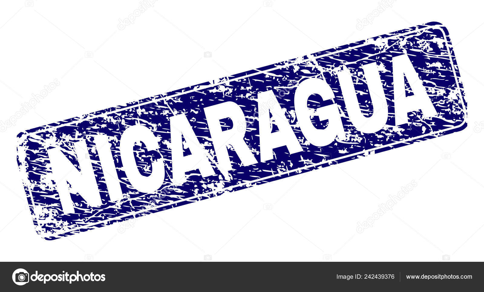 Sello de rectángulo redondeado enmarcado NICARAGUA rayado Vector de stock  #242439376 de ©NewDesignIllustrations, image size:1600x966
