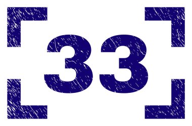 Dokulu 33 damga mühür köşeler arasında çizik