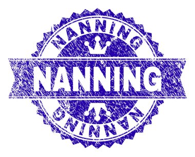 Dokulu Nanning damga mühür kurdele ile çizik