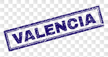 Grunge Valencia dikdörtgen damgası