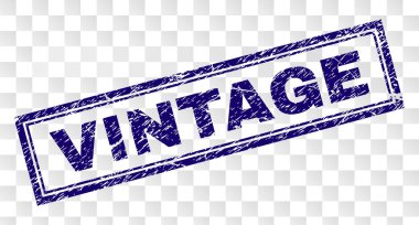 Vintage dikdörtgen damga çizik