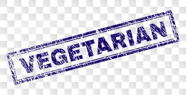 Grunge vejetaryen dikdörtgen damgası