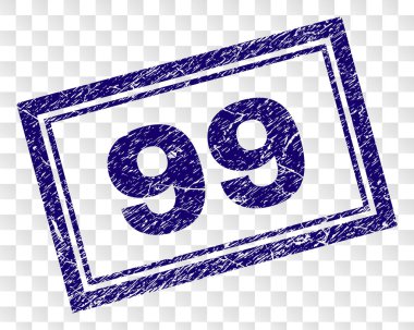 Grunge 99 dikdörtgen damgası