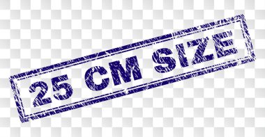 Grunge 25 Cm boyut dikdörtgen damgası