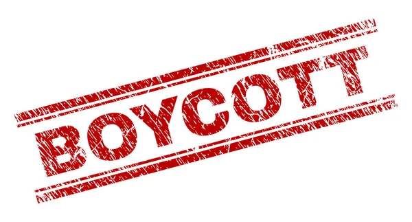 Sello de sello de BOYCOTT con textura rayada — Vector de stock