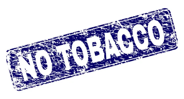 Grunge NO TOBACCO Округлений прямокутник Штамп — стоковий вектор