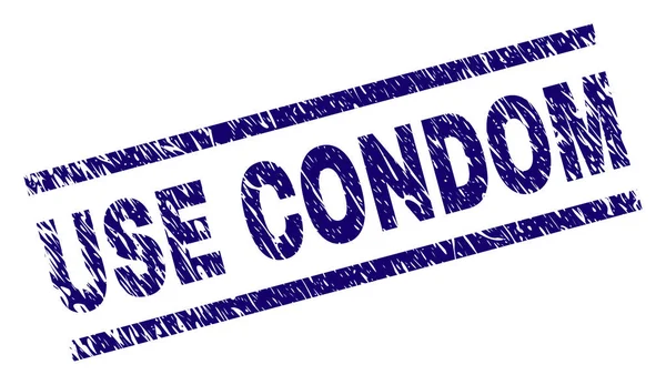 Repad texturerat använda kondom stämpelplatta — Stock vektor